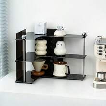 Stainless Steel Corner Shelf With Acrylic Sides, 3-Tier Kitchen Organizer - View 7