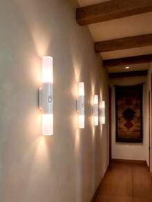 1pc RGB Motion Sensor Night Light, Magnetic Wall Light, USB Rechargeable LED Light, Christmas Decor Light, Suitable For Indoor Bedside Lamp, Closet Light, Hallway, Stairs - Multicolor - View 3