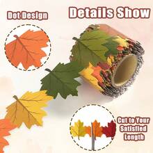 1 Roll 10M Fall Maple Leaf Border Trim Thanksgiving Classroom Bulletin Board Decor - Decorative Stickers - View 4