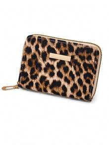 Wallets For Women Leopard Print Wallet, PU Leather Zip Around Clutch, Gold Hardware Purse, Halloween Party Essentials - Multicolor - View 14