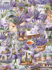 50Pcs Vintage Lavender Floral PET Decorative Stickers, Retro Botanical Book Scenery Sticker Set For Junk Journal, Scrapbooking, Card Making, DIY Craft, Album & Laptop Decoration - 50pcs - View 1
