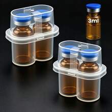 2/6PCS Ultra Mini Portable Travel Storage Boxes, 3ml Small Bottle Storage, Home Portable Medicine Bottle Storage Organizer - 3ml - View 1