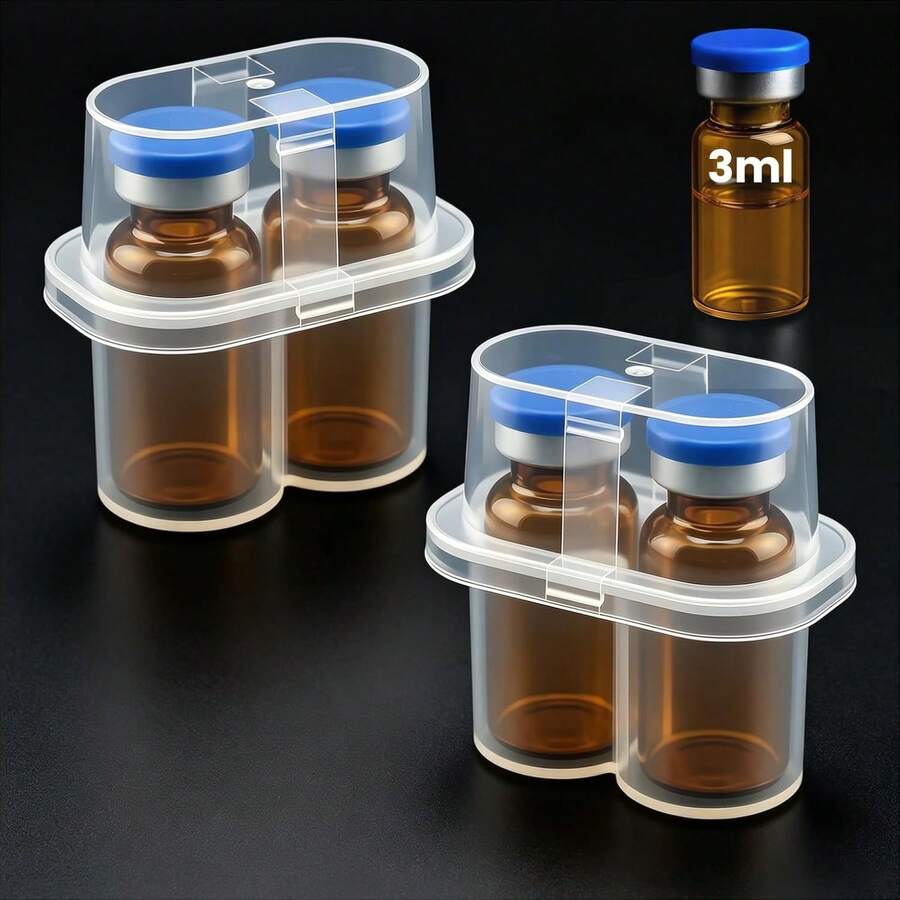 2/6PCS Ultra Mini Portable Travel Storage Boxes, 3ml Small Bottle Storage, Home Portable Medicine Bottle Storage Organizer - 3ml - View 1