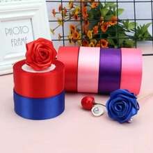 25 Yards Colorful Solid Color Satin Ribbon Roll For DIY Birthday Party Decoration And Gift Wrapping - Multicolor - View 4