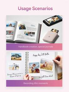 HPRT MT53 Portable High-Definition Photo Printer - Instant Wireless Printing - ZINK Technology, Vibrant Colors, Easy To Carry - Pink - View 6