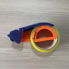 2 Inch (5cm) Blue & Orange ABS Plastic Tape Dispenser Base, Heavy Duty Metal Serrated Blade Tape Cutter, Handheld Carton Sealing Tool, Suitable For Shipping, Moving, Warehouse Packaging And Sealing Work, Includes 1 Roll Random Tape - Multi-color - View 7