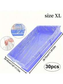 50pcs Pet Cage Toilet Pads, Rabbit Cage Bird Cage Universal Disposable Plastic Tray Film Cover, Cat Litter Bag, Dog Pee Pad, Cleaning Mat Cover, Guinea Pig Cage Liner, Cat Supplies, Rabbit Accessories - White - View 4