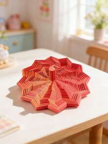 Stress Relief Toy/3D Printed Optical Illusion Folding Puzzle Toy/Polygon Carrot Tower/Stress Relief Spiral 3D Design Stacking Toy/Hexagon Relaxation Ornament, Multi-Color Durable Plastic Decoration, Multi-Color Star-Shaped Fidget Toy - Multicolor - View 12