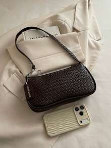 New Fashion Versatile Textured Shoulder Bag Underarm Bag For Women - Coffee - View 3