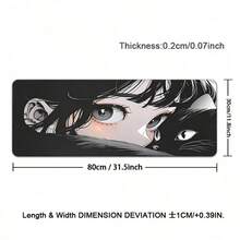 Alas Mouse XXL Motif Kucing dan Gadis untuk PC Gamer, Aksesoris Meja Kawaii, Alas Meja Komputer, Alas Keyboard dan Mouse, Alas Kabinet Anime untuk Bermain Game - View 7