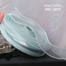 4cm Fish Tail Mesh Ribbon, Floral Bow, Gift Satin Ribbon, Holiday Party Decoration Rope, Floral Ribbon, Fresh Flower Bouquet Packaging Wavy Mesh Decorative Ribbon, DIY Lace Trim Decorative Material - Fishtail Ribbon - View 33