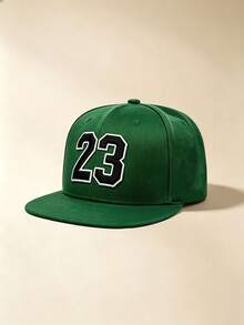 1pc Men Women 23 Number Embroidered Snapback Cap Adjustable Flat Brim Hip Hop Baseball Hat For Street Sports Daily Wear - Multicolor - View 9