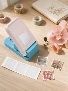 1*0.8in Rectangular Stamp Perforator, Portable Manual Paper Perforator, Suitable For Manual Crafting, Scrapbook, Diary, And Card Making - Large Rectangle - View 3