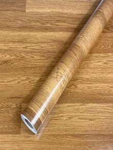 1 Roll Yellow Thickened Wood Grain PVC Flooring Sticker, Waterproof And Stain-Resistant, Easy To Clean, Self-Adhesive Wallpaper, Wood Plank Texture, Non-Slip Floor Sticker, Suitable For Living Room, Bathroom, - A - View 3