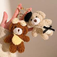 Set Gantungan Tas Boneka Beruang & Anak Anjing Lucu, Koleksi Liontin Hewan Lembut dengan Detail Topi/Pita/Wortel/Tas Rajutan, Aksesori Gantung Tas Tangan dan Ransel yang Manis, Hadiah - MultiWarna - View 4