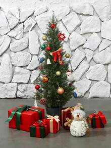 PKFC Artificial Sun-Resistant Cypress Tree With Ground Stake, Potted Faux Pine Greenery, Suitable For Garden Decor, Outdoor Halloween Decoration, Christmas Ornament - Multicolor - View 6