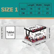 Multi-Size Options, Fun Cartoon Print Foldable Storage Box With Zipper Handle, Upgraded Fabric Large Capacity Storage Organizer, Suitable For Wardrobe, Dorm, Underbed Storage, Clothes, Bedding, Toys, Miscellaneous Items, Home Moving Organization - Multi-color - View 17