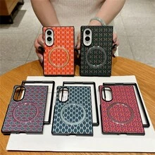 VIETAO 支援無線充電時尚手機殼，適用於 Galaxy Z Fold 8 Fold8 手機保護殼 - 紫色 - 查看 3