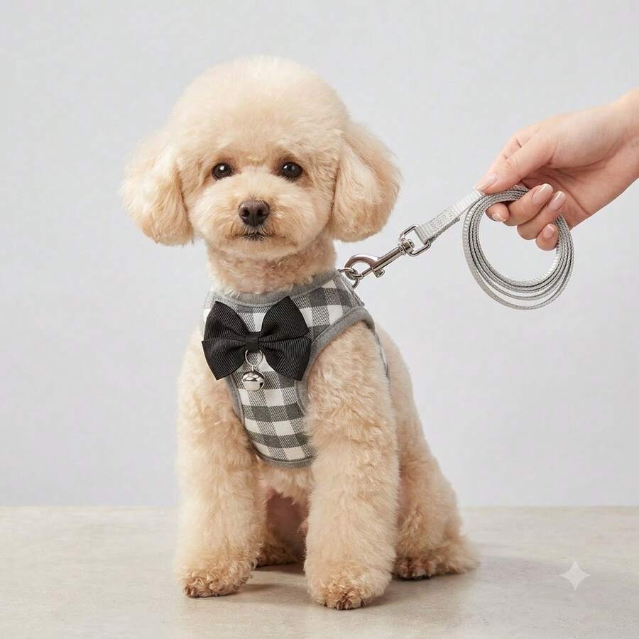 1 Set Cat Harness And Leash Set, Escape-Proof Adjustable Safety Vest, Soft Breathable Mesh Jacket, Easy Walking Control, Comfortable Fit, Suitable For Cat Outdoor Exploration And Daily Walks