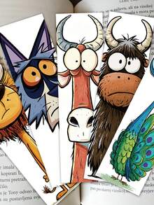 30pcs Funny Animal Bookmarks Decorative Small Cards Books Decorative Cards Reading Labeling Cards - A - View 5