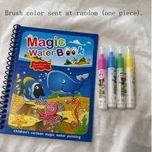 1 buah Buku Lukisan Air Ajaib untuk Anak-anak, Buku Gambar Mewarnai Air yang Dapat Digunakan Kembali, Mainan Balita dan Taman Kanak-kanak, Pena Warna Acak - MultiWarna - View 13