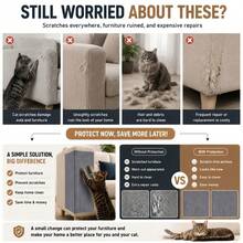 7pcs Self-Adhesive Cuttable Cat Scratch Protector Roll, Solid Color Multi-Function Durable, Self-Adhesive Backing No Nails Needed, Freely Cuttable, Suitable For Sofa Armrests, Chair Edges, Wall Corners, Table Legs And Bed Sides - 40*100cm - View 10