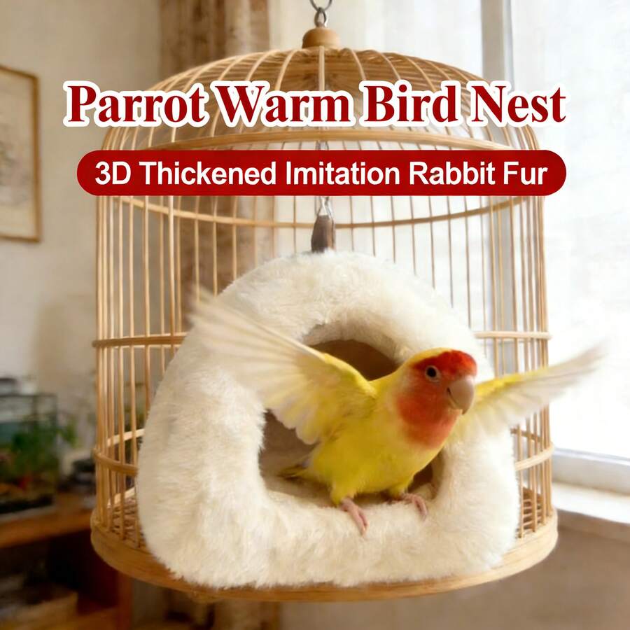Bird Nest Winter Warmth Gadget, Thickened Small Parrot Nest Bed, Sleeping Warm Bed, Bird House Winter Comfortable Bird Nest Cage Accessory Sleeping Nest - View 1