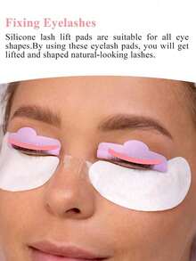 6pcs Eyelash Curling Ribbons, Silicone Eyelash Curling Pads With Color, Eyelash Curling Auxiliary Tools Silicone Boat-Shaped Pads, Reusable Eyelash Curling Pads, Soft Silicone Curling Ribbons Eyelash Curling Compensator, Eyelash Stickers Beauty Tools For Eyelash Curling - Multicolor - View 4