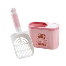 Cat Supplies & Litter Scoops Litter Scoop With Storage Rack, Durable Plastic Material, Extra Garbage Bag Storage Compartment, Pet Hygiene Essential, Multi-Cat Family Essential, Easy To Access & Kitten Supplies - Multicolor - View 10