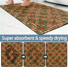 Rustic Diatom Mud Stays In Place Mat, Strong Water Drainage Made From Natural Stone Durable, Great For Tub Area, For Indoor Use. Made Of Natural Diatom Mud - Multicolor - View 8