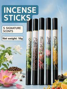 10g Incense Sticks, Featuring Jasmine, Coffee, Lotus, Fruity Flowers, And Osmanthus. Long-Lasting Fragrance, Refreshing, And Air-Purifying. Suitable For Entertaining Guests And For Use In Offices And Studies. - Premium Incense Sticks - View 1
