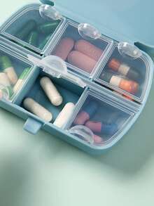 Travel Pill Organizer With "Medicine Bag"Pattern, 6 Compartments Daily Pill Case, Compact Medicine Pill Container, Portable Small Pill Box For Purse Or Pocket,Essential For Family Travel,Essential For Doctors And Nurses In Emergencies - Multicolor - View 6