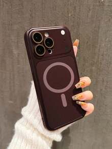 酒紅色極簡純色 2 合 1 強力磁吸手機殼 個性化快速更換 相容於 Apple 18 Pro Max 11 12 13 14 15 16 17 15 Pro Max 16 Pro Max 17 Pro Max 及更多機型 給男朋友女朋友的節日禮物 - 酒紅色 - 查看 2