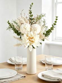 Artificial Flowers Bouquet Fake Eucalyptus Plants For Home Decor Silk Flower Arrangements Indoor Dining Coffee Table Decor For Living Room Wedding Party Decoration (Vase Not Included) - Multicolor - View 11
