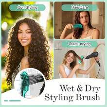 1pc Portable Curling Hair Styling Comb - Nylon Bristles, Suitable For All Hair Types, Easily Detangles And Adds Volume, Holiday Essential, Hair Care, College Must-Have - Standard Model - View 10
