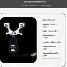 1pc Adult Competition Slingshot, Quick-Press Design, Alloy Material, Outdoor Target Practice Hobby Tool, Glass Breaker - A - View 6