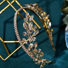 1pc Shiny Elegant Party Iron Headband Bridal Wedding Hair Accessory For All Seasons - Champagne - View 5