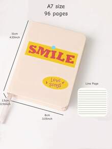 1pc Pocket Notebook, Vintage Hard Cover A7 Size, Mini Portable 96 Sheets Line Pages Diary Memo Office School Book, Back To School Gift - Multi Colors - View 5