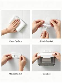 This Self-Adhesive Toilet Paper Holder Is Suitable For Wall Mounting And Can Be Used In The Kitchen And Bathroom. It Features A Reverse Self-Adhesive Design, Making It Perfect For Storing Paper Towels Needed For School/Dormitory. - Multicolor - View 8
