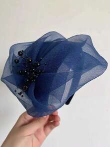 1pc Fashionable Half Hat Breathable Headband Head Hoop Versatile Elegant Evening Party Women's Hair Accessory - Multicolor - View 3