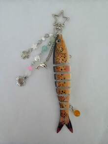 1 Handmade Fish-Shaped Keychain, Marine-Themed Decoration, Ocean Keychain, Beaded Fish Accessory, Fishing Gift, Suitable For People Aged 14 And Above - Multicolor - View 12