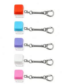 Solid Color Plastic Keyboard Keycap Stress Relief Keychain, Mechanical Switch Button Pressure Release Pendant, Portable Backpack Charm, Pocket-Sized Handheld Accessory, Daily Decorative Ornament And Holiday Gift - Multicolor - View 14