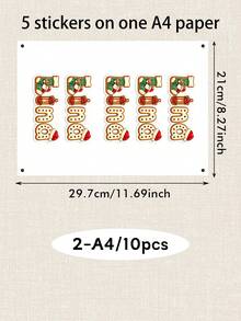 Custom Christmas Name Stickers, Personalized Holiday Letter Decals, Festive Santa Snowman Candy Cane Style, Customized Gift Wrap Labels, Customizable Name Stickers For Presents, Christmas Party Decor, Holiday Gift Tags 2026, Christmas Gift Stickers - Style a - View 10