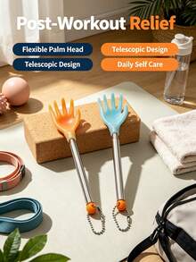 1pc Portable Multi-Function Telescopic Back Scratcher Full Body Soothing Tool,Portable Itch Relief Tool For Family, Seniors,Travel, Ideal Christmas Gift - Multicolor - View 4