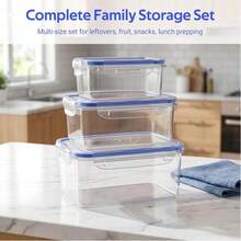Airtight Transparent PP Food Storage Boxes, Microwave Reusable Organizer For Fruit Vegetable Pasta Kitchen Pantry - View 5