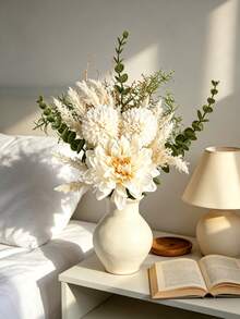 Artificial Flowers Bouquet Fake Eucalyptus Plants For Home Decor Silk Flower Arrangements Indoor Dining Coffee Table Decor For Living Room Wedding Party Decoration (Vase Not Included) - Multicolor - View 2