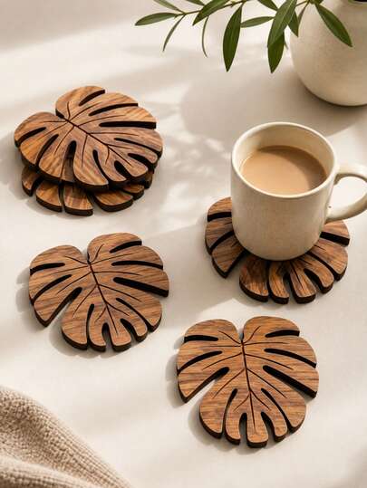 6/4/1pc Wooden Coaster Set, Wood Grain Coasters, Heat-Resistant Non-Slip Pads, Perfect For Christmas, Thanksgiving Gift, Suitable For Coffee Table, Home Decor, Bar, Birthday Gift, Graduation Gift, Home Supplies, Kitchen Utensils, Potted Plants, Desktop Protection, Housewarming Gift. Square And Round Bamboo Coasters Suitable For Flower Pots, Beverage Trays, Desktop, Kitchen Decor, Dorm Essentials, Storage Room, Christmas Decor, Travel Essentials, Gifts For Women, Halloween Gift