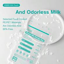 MAMIJOY 10pcs/30pcs/100pcs Breast Milk Storage Bags, 150ml Breastmilk Storage Bags With Spout, Self-Standing Bags, Space-Saving, Portable - Multicolor - View 10