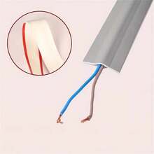 1Roll 3meters/118.11inch Self‑Adhesive Floor Cord Cover, Flexible Cable Concealer Duct Protector, Cable Management Strip For Home, Office & Surface Floor Use - A - View 10