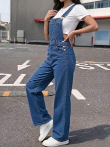 Women Denim Overalls & Jumpsuits - OT16 Blue - View 2